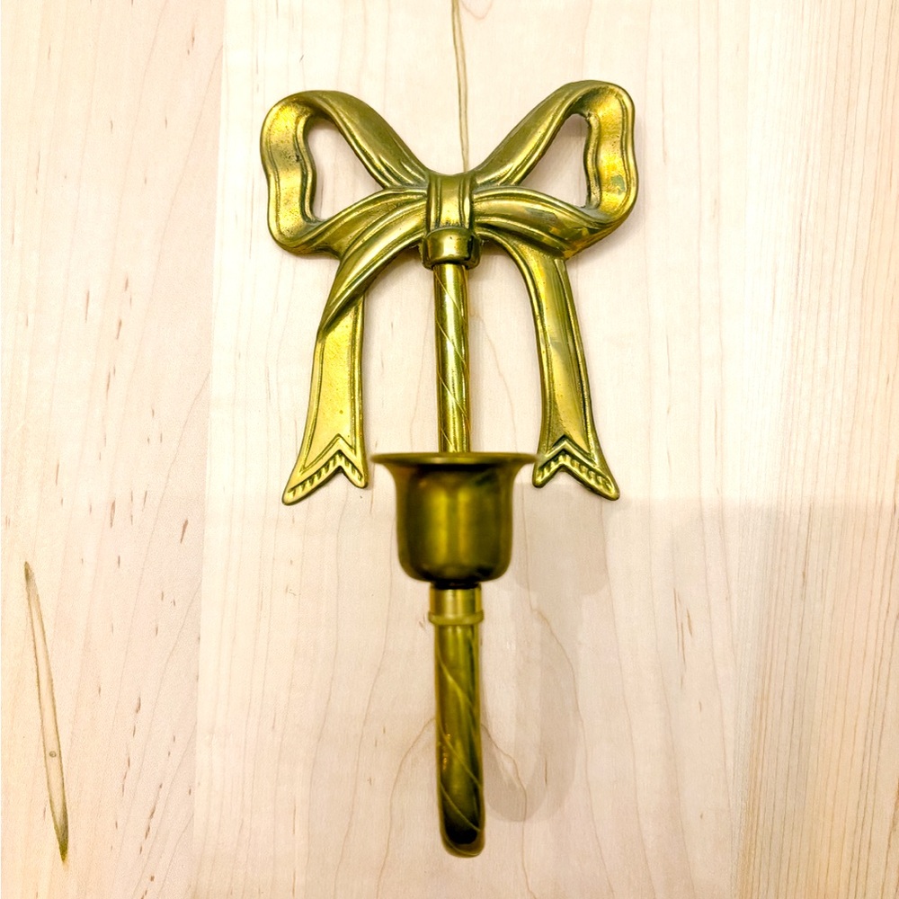 Antique Solid Brass Candle Stick Holder